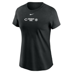 Cincinnati Reds Nike Women's Over Shoulder T-Shirt - Black - Nike on Sale