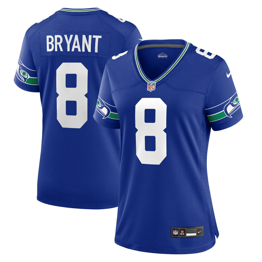 Nike Coby Bryant Seattle Seahawks Women's Throwback Player Game Jersey Royal