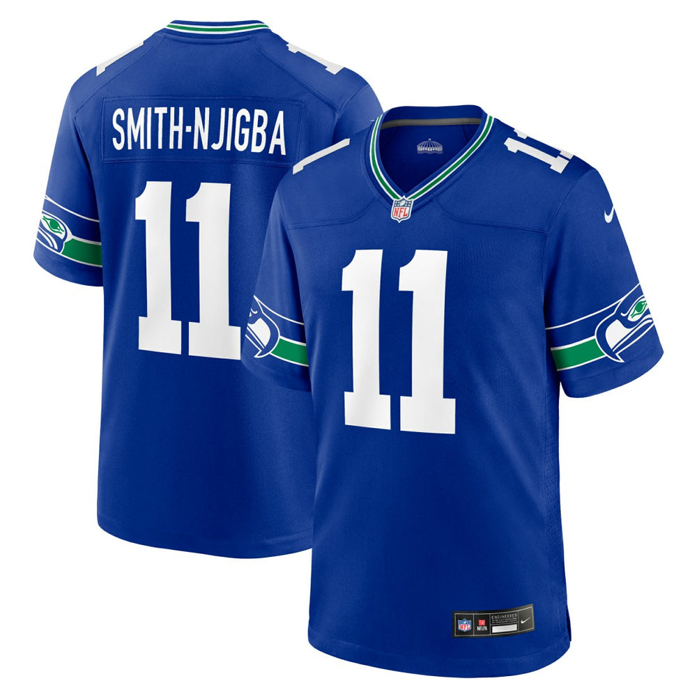 Nike Jaxon Smith-Njigba Seattle Seahawks Throwback Player Game Jersey Royal