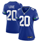 Nike Julian Love Seattle Seahawks Women's Throwback Player Game Jersey Royal
