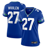 Nike Tariq Woolen Seattle Seahawks Women's Throwback Player Game Jersey Royal