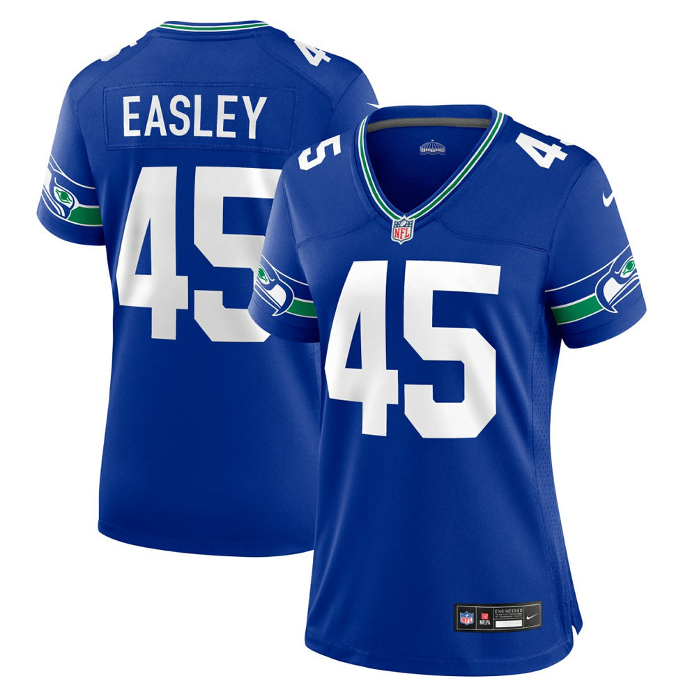 Nike Kenny Easley Seattle Seahawks Women's Throwback Retired Player Game Jersey Royal
