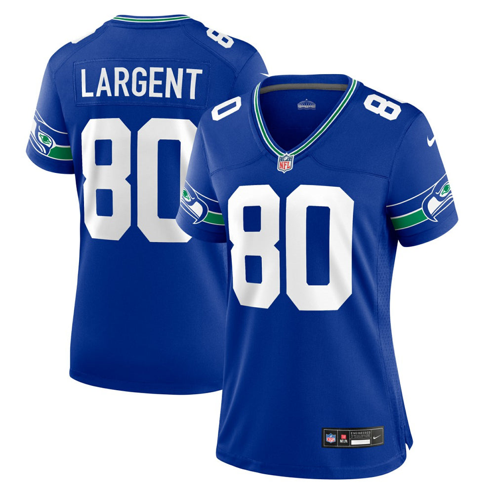 Nike Steve Largent Seattle Seahawks Women's Throwback Retired Player Game Jersey Royal