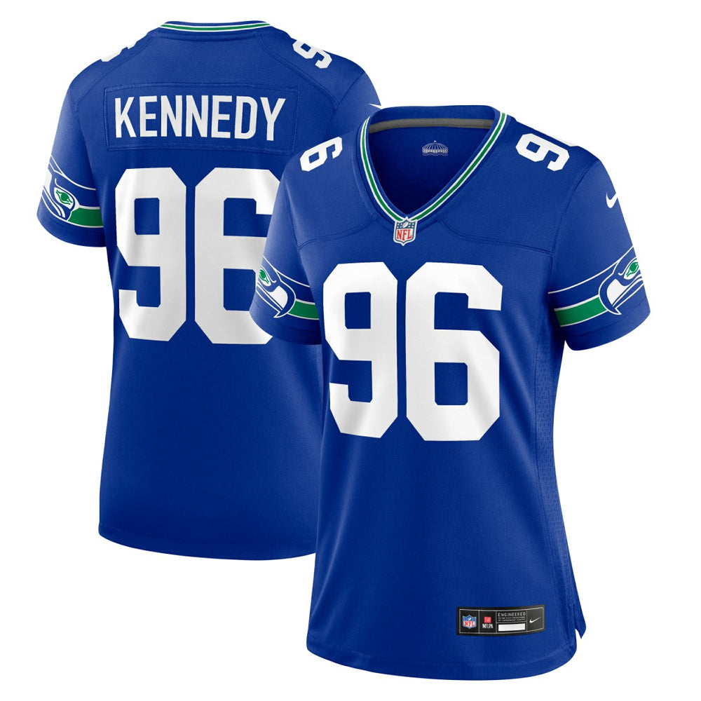 Nike Cortez Kennedy Seattle Seahawks Women's Throwback Player Game Jersey Royal