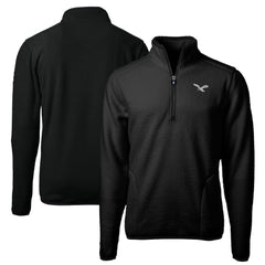 Philadelphia Eagles Cutter & Buck Cascade Eco Sherpa Fleece Quarter-Zip Pullover Jacket Black