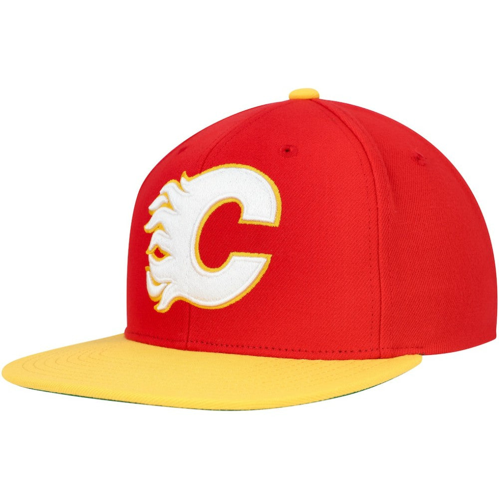Calgary Flames Mitchell & Ness Core Team Ground 2.0 Snapback Hat - Red - NHL 200398864