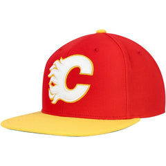 Calgary Flames Mitchell & Ness Core Team Ground 2.0 Snapback Hat - Red - NHL 200398864