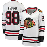 Connor Bedard Chicago Blackhawks Fanatics Women's Away Breakaway Jersey - White - NHL 200398905