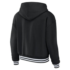 Miami Dolphins WEAR by Erin Andrews Women's Lace-Up Pullover Hoodie Black