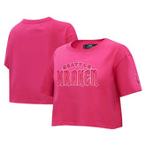 Seattle Kraken Pro Standard Women's Triple Pink Cropped Boxy T-Shirt - NHL 200410513