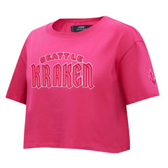 Seattle Kraken Pro Standard Women's Triple Pink Cropped Boxy T-Shirt - NHL 200410513
