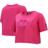 St. Louis Blues Pro Standard Women's Triple Pink Cropped Boxy T-Shirt - NHL 200410515