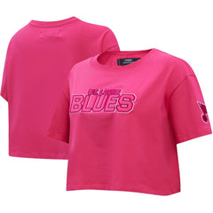 St. Louis Blues Pro Standard Women's Triple Pink Cropped Boxy T-Shirt - NHL 200410515