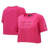 Tampa Bay Lightning Pro Standard Women's Triple Pink Cropped Boxy T-Shirt - NHL 200410516