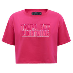 Tampa Bay Lightning Pro Standard Women's Triple Pink Cropped Boxy T-Shirt - NHL 200410516