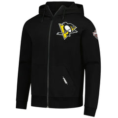 Pittsburgh Penguins Pro Standard Classic Chenille Full-Zip Hoodie Jacket - Black - NHL 200410603