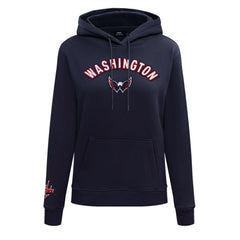 Washington Capitals Pro Standard Women's Classic Chenille Pullover Hoodie - Navy - NHL 200410626