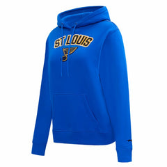 St. Louis Blues Pro Standard Women's Classic Chenille Pullover Hoodie - Blue - NHL 200410627