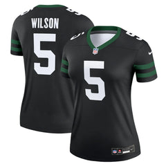 Nike Garrett Wilson New York Jets Women's Alternate Legend Player Performance Top Legacy Black