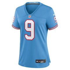 Nike Steve McNair Tennessee Titans Women's Oilers Throwback Retired Player Game Jersey Light Blue