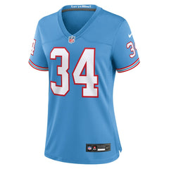 Nike Earl Campbell Tennessee Titans Women's Oilers Throwback Retired Player Game Jersey Light Blue