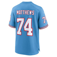 Nike Bruce Matthews Tennessee Titans Retired Player Alternate Game Jersey Light Blue
