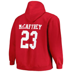 Fanatics Christian McCaffrey San Francisco 49ers Big & Tall Fleece Name & Number Pullover Hoodie Scarlet
