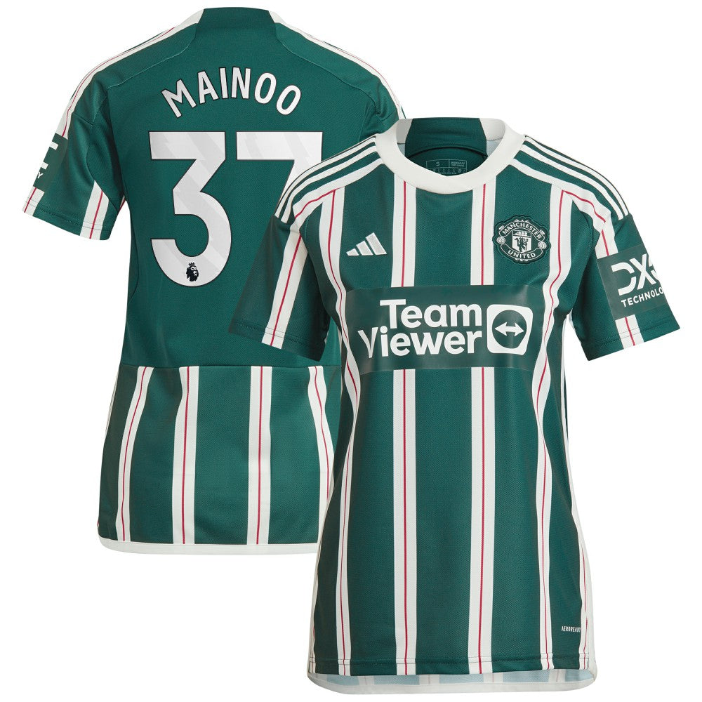 Kobbie Mainoo Manchester United Women's 2023/24 Away Replica Player Jersey Green - Adidas cheap