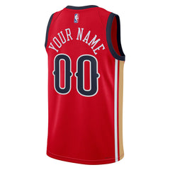 New Orleans Pelicans Jordan Brand Unisex Swingman Custom Jersey Red Statement Edition