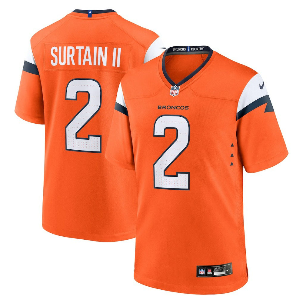 Nike Patrick Surtain II Denver Broncos Mile High Collection Game Jersey Orange