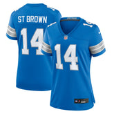 Nike Amon-Ra St. Brown Detroit Lions Women's Team Game Jersey Blue