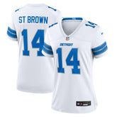 Nike Amon-Ra St. Brown Detroit Lions Women's White Game Jersey White