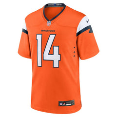 Nike Courtland Sutton Denver Broncos Mile High Collection Game Jersey Orange