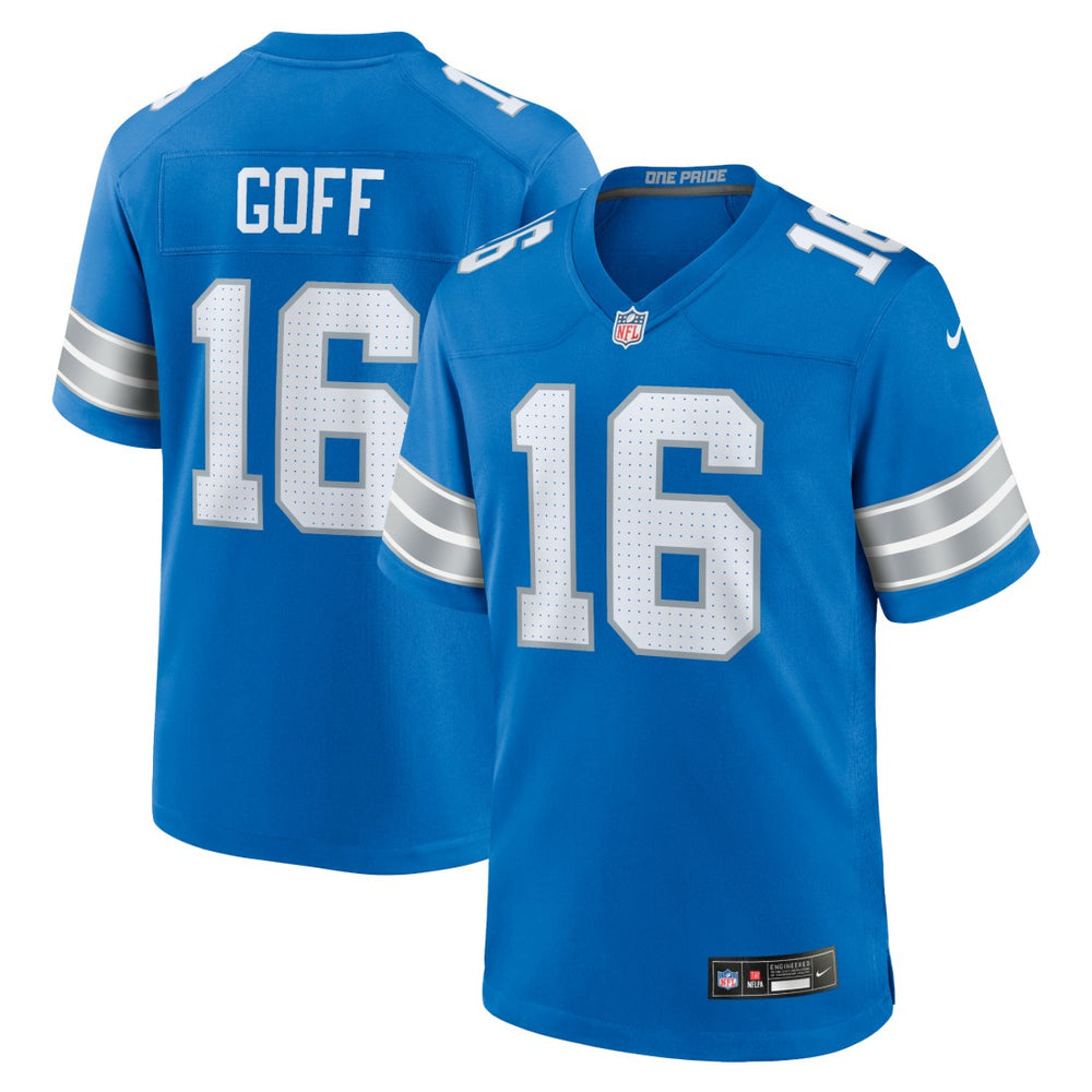 Nike Jared Goff Detroit Lions Game Jersey Blue