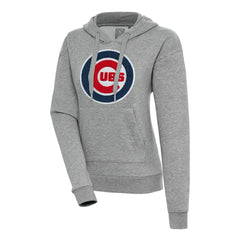 Chicago Cubs Antigua Women's Victory Pullover Hoodie - Heather Gray - MLB on Sale