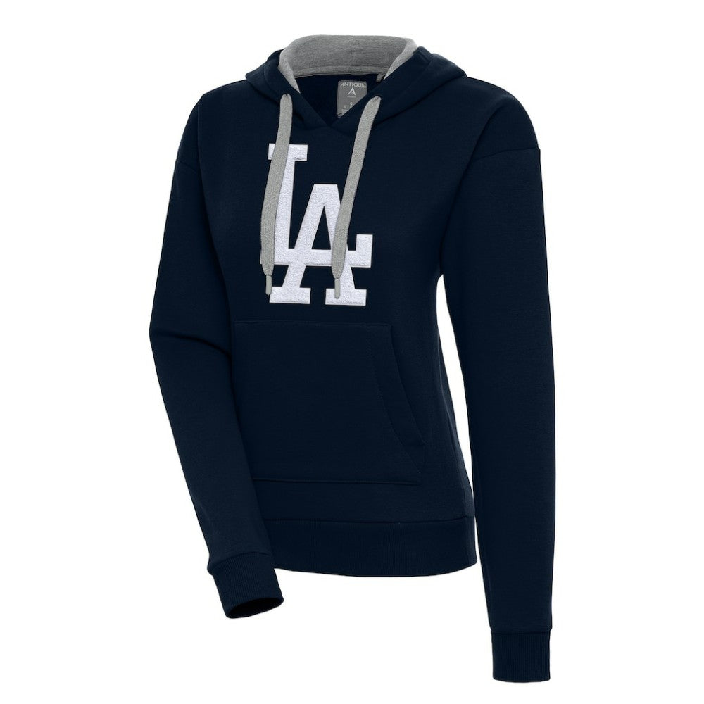 Los Angeles Dodgers Antigua Women's Victory Pullover Hoodie - Navy - MLB Sale