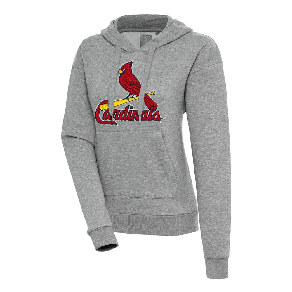 St. Louis Cardinals Antigua Women's Victory Pullover Hoodie - Heather Gray - MLB Sale