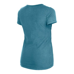 Miami Dolphins New Era Women's Enzyme Wash Low V-Neck T-Shirt Aqua