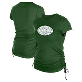 New York Jets New Era Women's Ruched Side T-Shirt Green