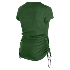 New York Jets New Era Women's Ruched Side T-Shirt Green
