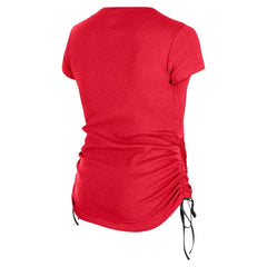 San Francisco 49ers New Era Women's Ruched Side T-Shirt Red