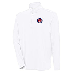 Chicago Cubs Antigua Hunk Quarter-Zip Pullover Top - White - MLB Sale