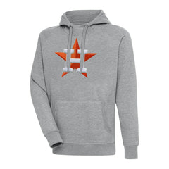 Houston Astros Antigua Victory Chenille Pullover Hoodie - Heather Gray - MLB Online