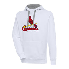 St. Louis Cardinals Antigua Victory Chenille Pullover Hoodie - White - MLB Discount