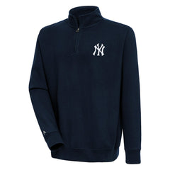 New York Yankees Antigua Victory Quarter-Zip Pullover Top - Navy - MLB Discount