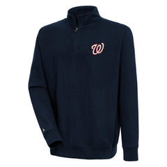 Washington Nationals Antigua Victory Quarter-Zip Pullover Top - Navy - MLB Sale