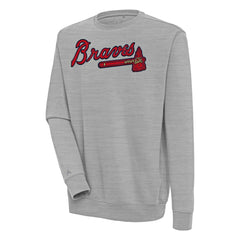 Atlanta Braves Antigua Victory Pullover Sweatshirt - Heather Gray - MLB Online