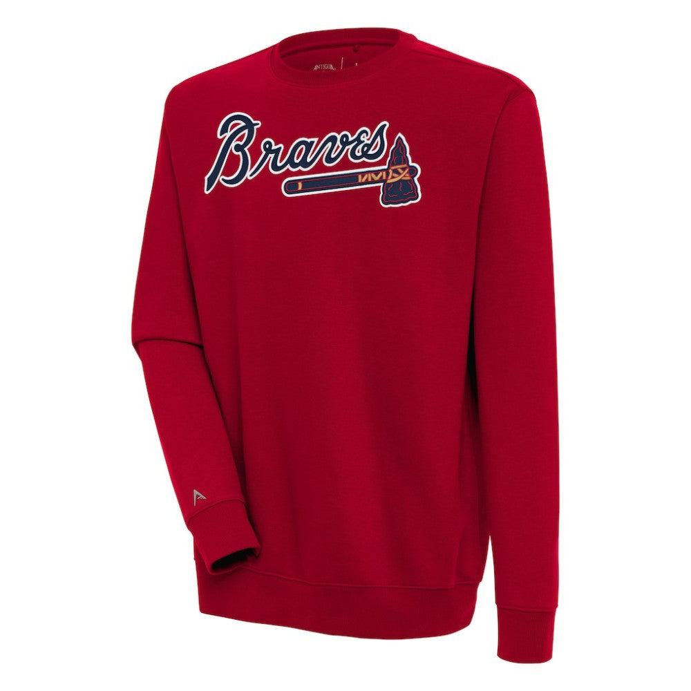 Atlanta Braves Antigua Victory Pullover Sweatshirt - Red - MLB Online