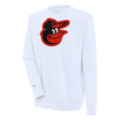 Baltimore Orioles Antigua Victory Pullover Sweatshirt - White - MLB Lifestyle