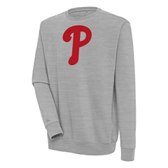 Philadelphia Phillies Antigua Victory Pullover Sweatshirt - Heather Gray - MLB on Sale